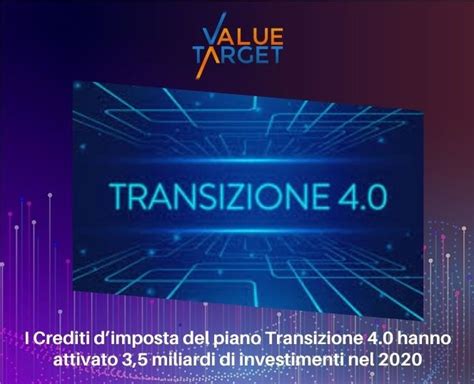 I Crediti Dimposta Del Piano Transizione 4 0 Hanno Attivato 3 5