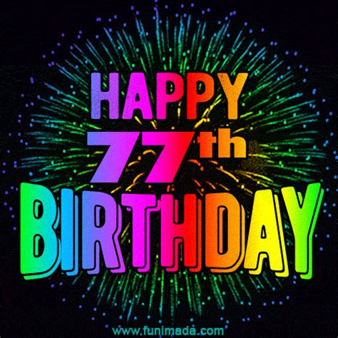 Happy 77th Birthday Animated GIFs - Download on Funimada.com