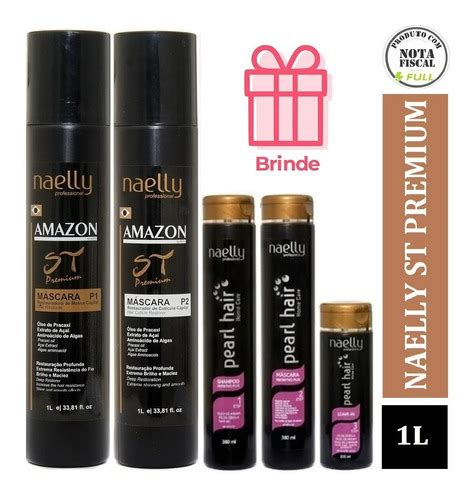 Naelly St Premium Kit Definitiva 1000ml Brinde Alisa Afro