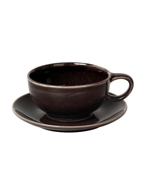 Tazza Con Piattino Fatti A Mano Nordic Coal Westwing