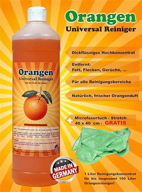 L Orangen Reiniger Konzentrat Universalreiniger Orangen L Reiniger