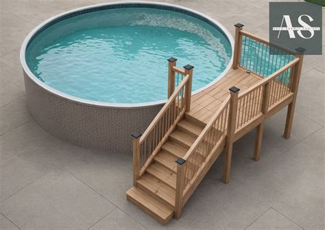 Premium Plans For Above Ground Pool Deck 6x8 18 Round Pool Deck Blueprint With Step By Step