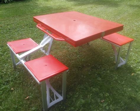 Vintage Folding Picnic Table Vintage Camping Vintage Picnic Portable ...