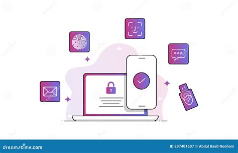 Multi Factor Authentication Illustration MFA Illustration Vector