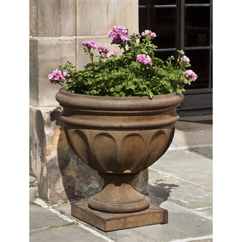 Augusta Urn Outdoor Cast Stone Planter Kinsey Garden Decor