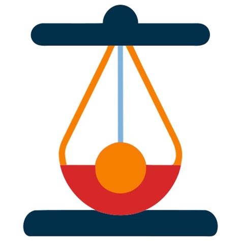 Premium Vector Newton Cradle Pendulum Icon Colored Shapes