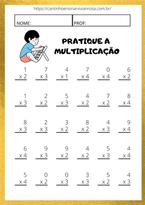 Arquivos atividade de multiplicação 4º ano Acessaber khondrion