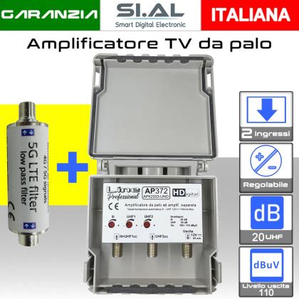 Amplificatore Tv Da Palo Ingressi Uhf Uhf Db Filtro G