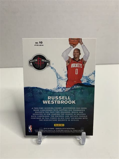 Panini Donruss Optic Splash Red Wave Prizm Russell