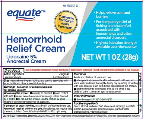 Dailymed Hemorrhoid Relief Cream Lidocaine 5 Anorectal Cream