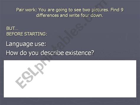 ESL English PowerPoints Find The Difference