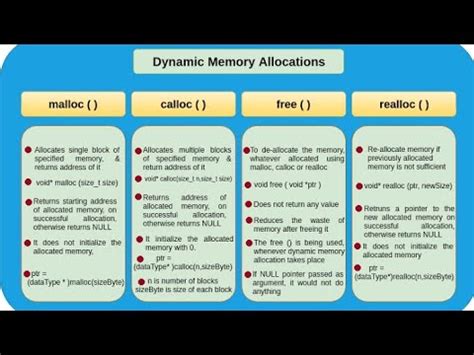 Malloc Calloc Realloc And Free Function In Dynamic Memory