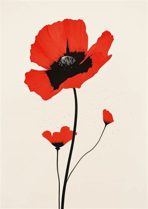 Poppy flower plant art. AI | Free Photo Illustration - rawpixel