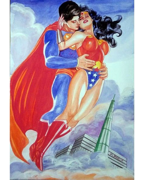 List 92 Pictures Pictures Of Superman And Wonder Woman Kissing Sharp