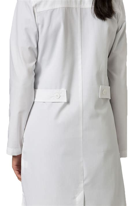 Womens Maevn Red Panda Long Lab Coat