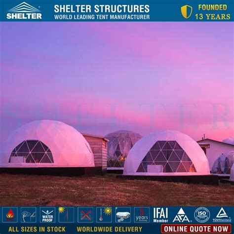 Glamping Transparente C Pula Igl Geo Al Aire Libre Para Vivir China