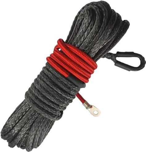 Winch Rope Synthetic Winch Rope 516 Inch X 50 Ft 12000lbs Winch Rope Cable With Black