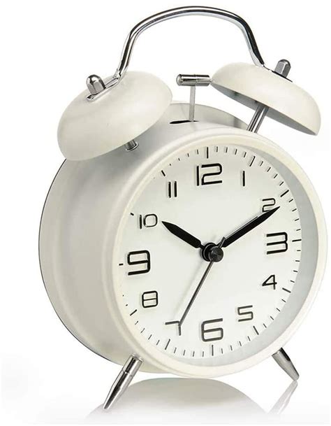 Mini Alarm Clock, LHSM Twin Bell Alarm Clock Portable Wake Up Clock ...