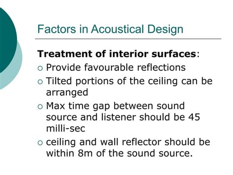 Acoustics of buildings | PPT