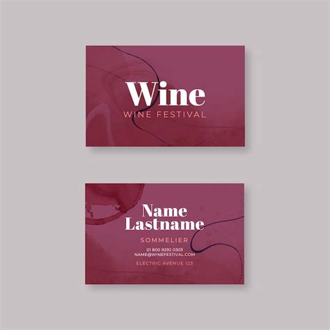 Wine Business Card Vectors And Illustrations For Free Download Freepik