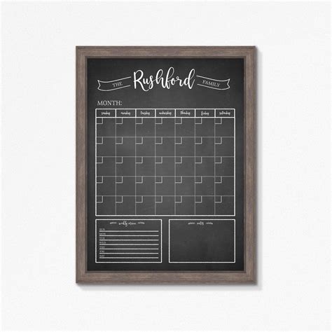 Real chalkboard calendar - lopiaviation