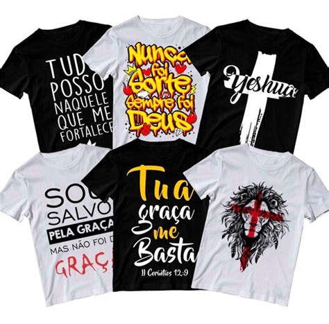 Kit Camiseta Blusa Crist Jesus Evang Lica Vers Culo Frase Frete Gr Tis