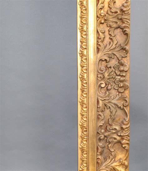 Large Vintage Hand Carved Wood Gilt Picture Frame At 1stDibs Vintage