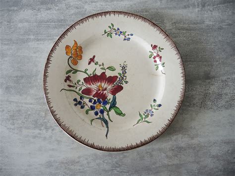 Ancienne Assiette Plate Faïencerie de Sarreguemines Strasbourg