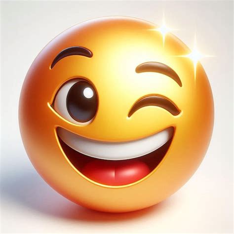 Cute Winking Face Emoji Winking Face Emoticon Premium AI Generated Image