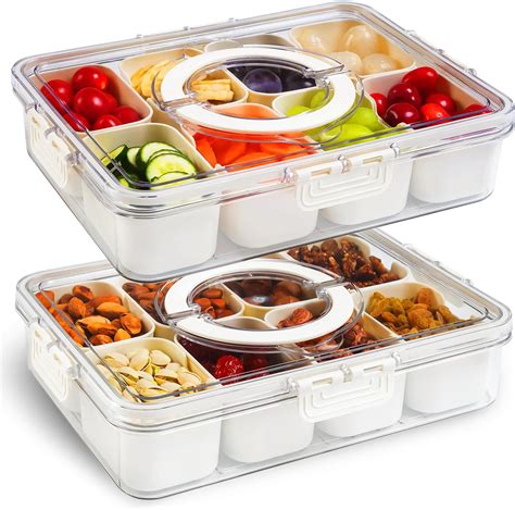 Amazon Divided Serving Tray With Lid And Handle Charcuterie