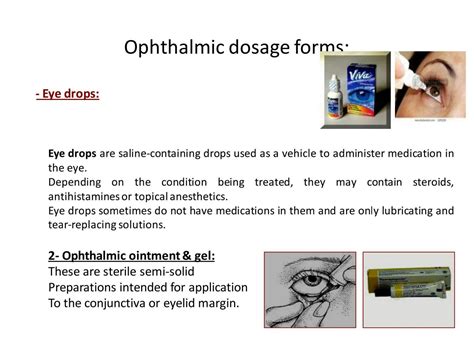 Solution Dosage Forms Ophthalmic Otic Nasal And Inhaled Dosage