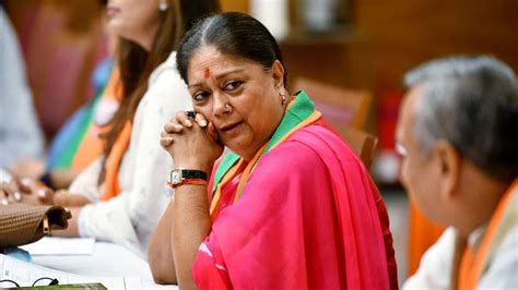 Rajasthan Elections 2023 Vasundhara Raje Among Four Key Leaders Out Of Bjp’s Election And