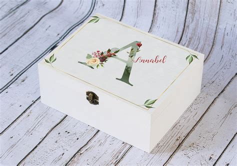 Personalised Monogram Box Jewelry Box Birthday Gift - Etsy