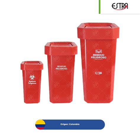 Bote de basura tapa vaivén Estrabins RPBI 10 26 y 53 L diprover