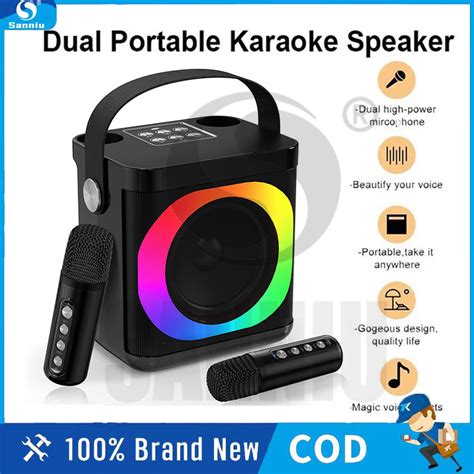 Wireless Microphone Loud Sound Speaker Mini Karaoke Bluetooth Speaker