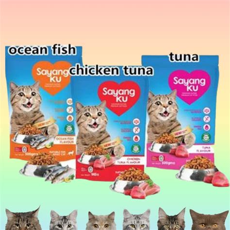 1KG PACK SAYANGKU CAT FOOD MAKANAN KUCING FLAVOR TUNA OCEAN FISH