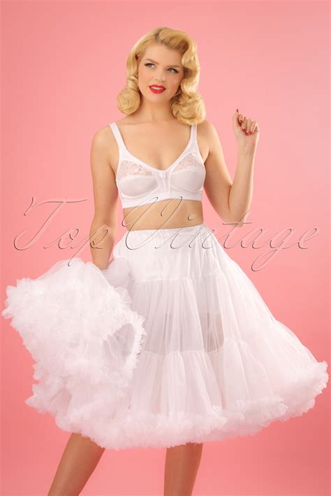 Retro Petticoat Chiffon Ann Es En Blanc