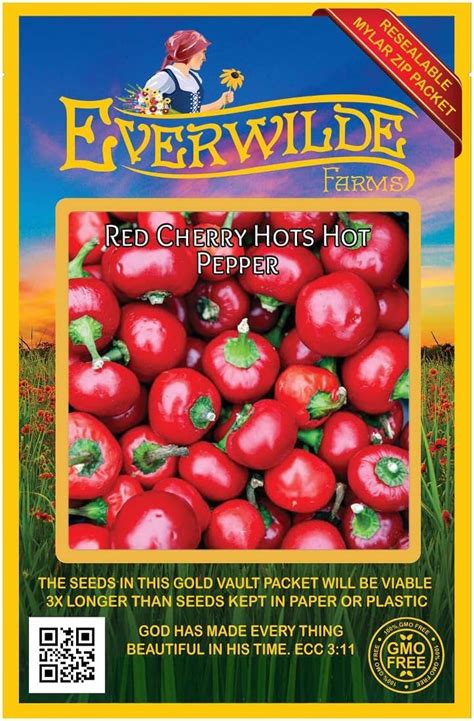Amazon Everwilde Farms 50 Red Cherry Hots Hot Pepper Seeds