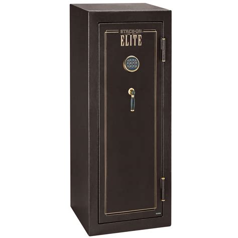 Stack On Elite 16 Gun Fire Resistant Safe With Electronic Lock Brown