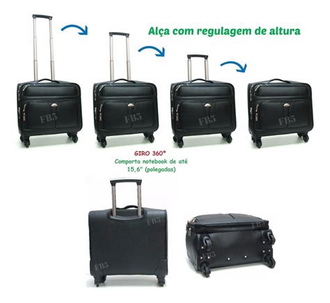 Mala Executivo Social Viagem Notebook Rodinhas Fb R