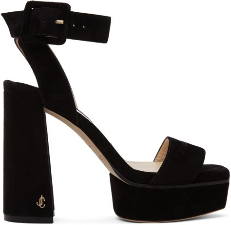 Jimmy Choo Black Jax Platform Sandals Shopstyle