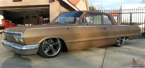 1963 Chevy Biscayne Twin Turbo 550hp Ls 53 Bagged Restomod Patina Hot