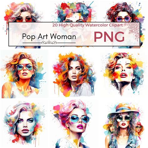 Pop Art Woman Clipart Girl Png Pop Art Png Lady Png Girl - Etsy