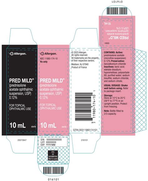 PRED MILD Allergan Inc FDA Package Insert