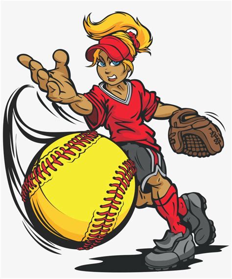 Softball Player Cartoon Girls Fastpitch 2400x3000 Png Download Pngkit