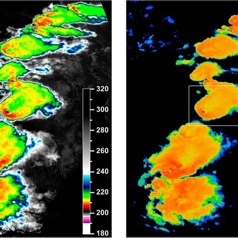 Human Identified Mask Overlaid On A Goes Infrared Ir Brightness