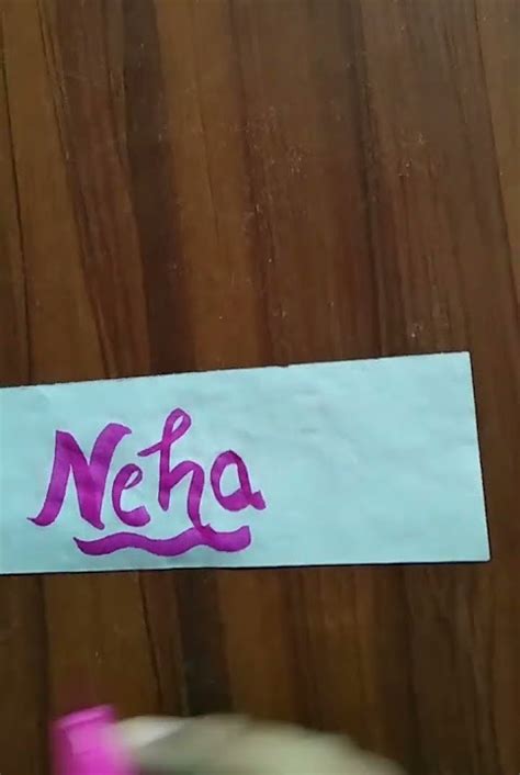 Neha Name Writing In Calligraphy Youtube Trending Brushpen Calligraphy Art Youtube