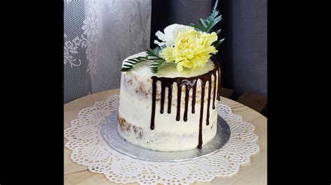 Naked Cake أول مرة أزين كيك في حياتي YouTube