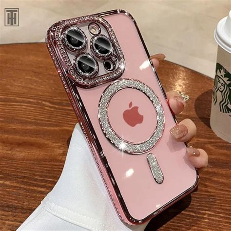 Luxury Diamond Lens Film Bling Case For Iphone Pro Max