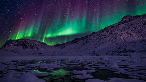 Nattens Landskaber Nordlys Visit Greenland